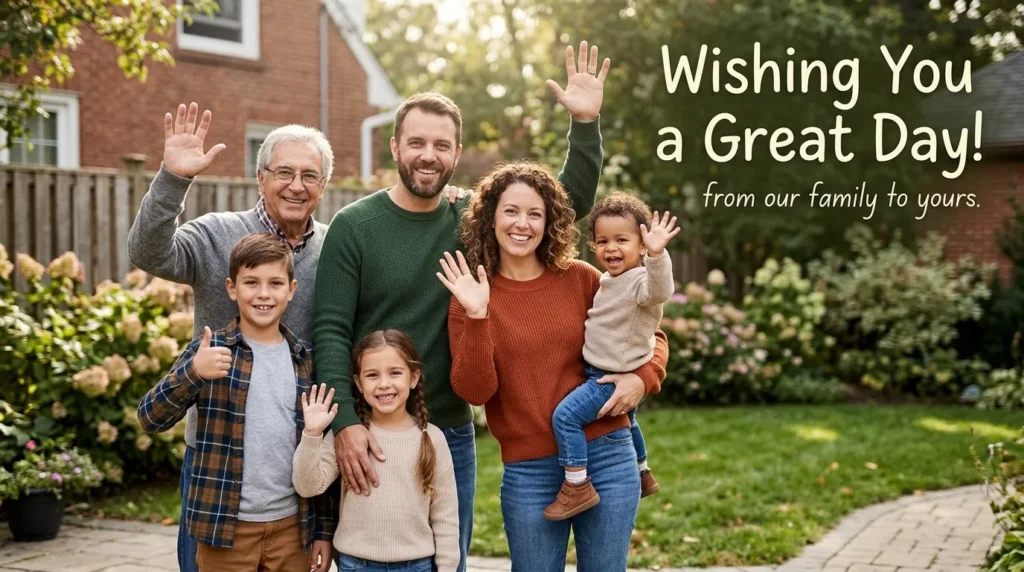 Family Wishing You a Great Day Images