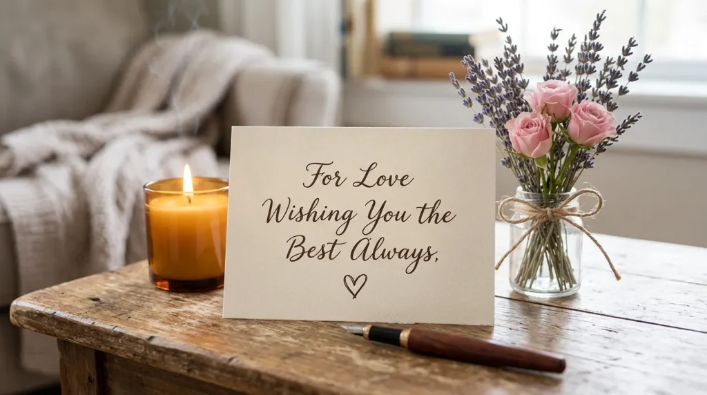 For Love Wishing You the Best Always