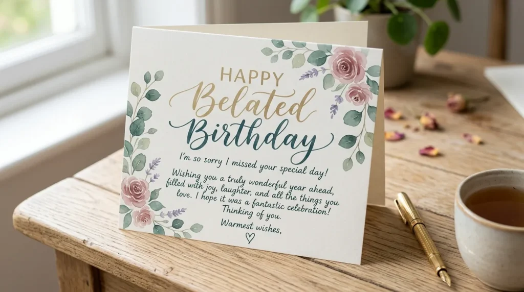 Heartfelt Belated Birthday Wishes