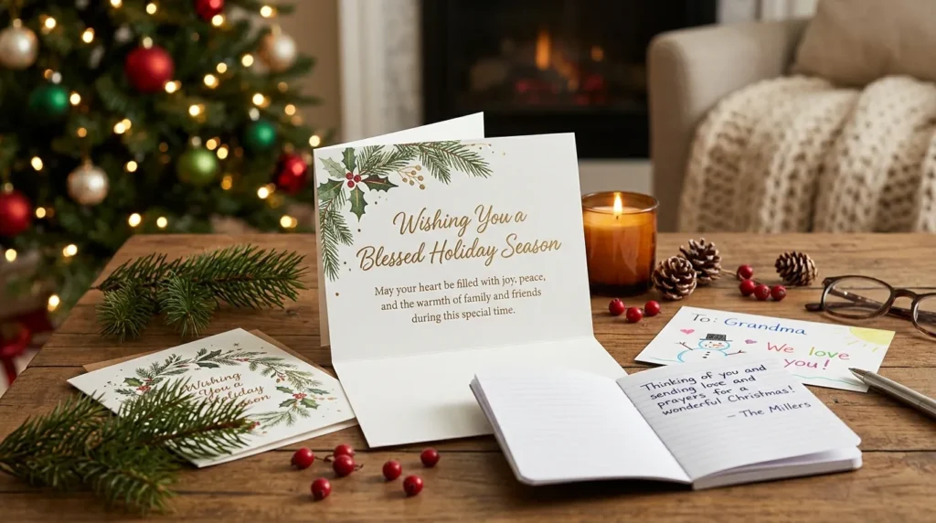 Holiday Card Wishing You a Blessed Holiday Season Messages
