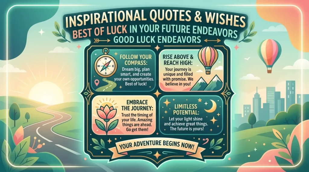 Inspirational Wishing You Best of Luck in Your Future Endeavors Quotes