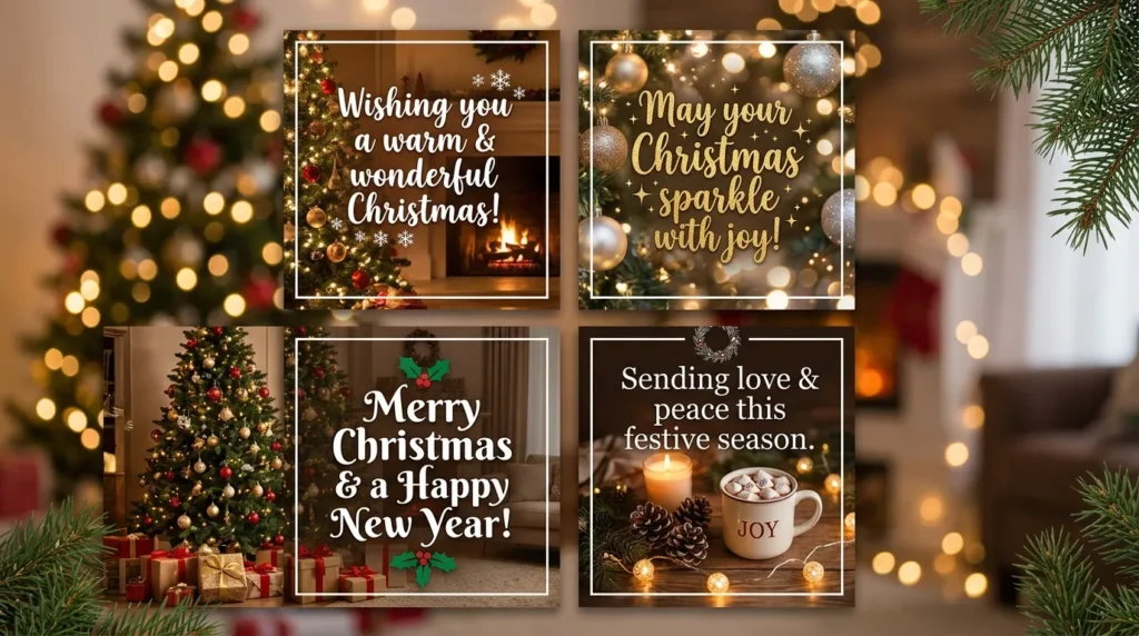 Short Christmas Wishes for Social Media Images
