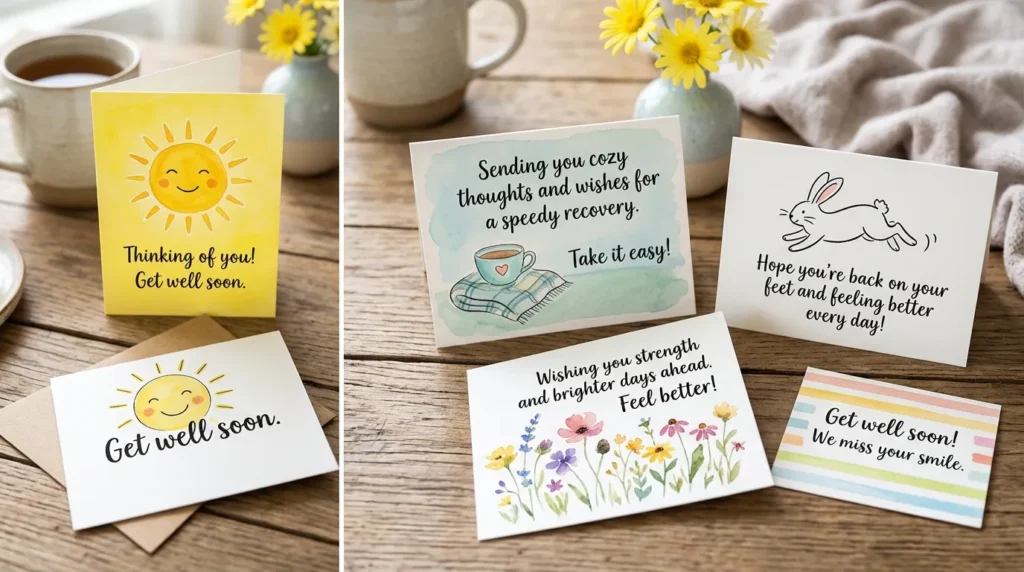 Short Get Well Soon Wishes for Cards