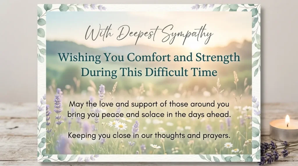 Sympathy Wishes Offering Comfort and Strength