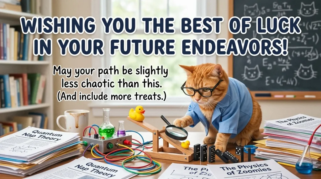Funny Wishing You Best of Luck in Your Future Endeavors Wishes