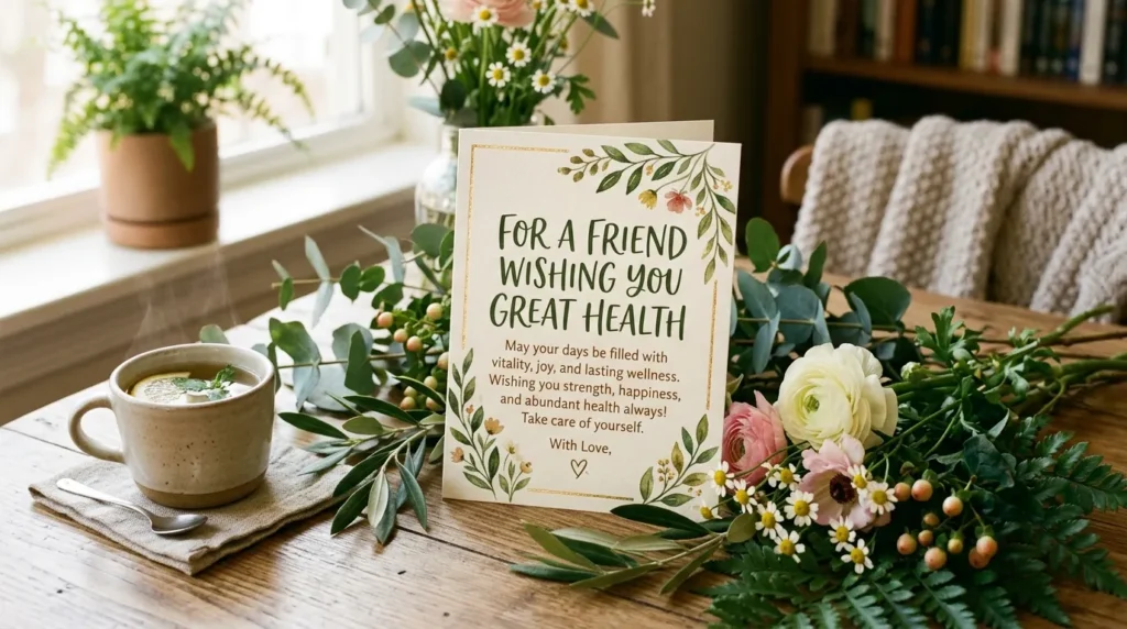 For a Friend Wishing You Great Health