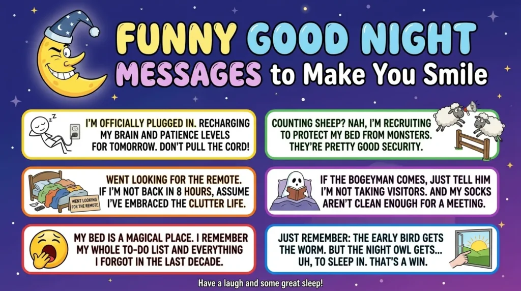 Funny Good Night Messages to Make You Smile