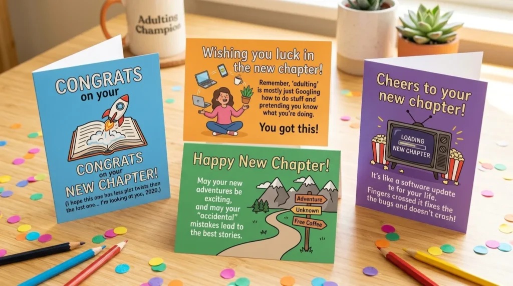 Funny Wishes for Someone Entering a New Chapter