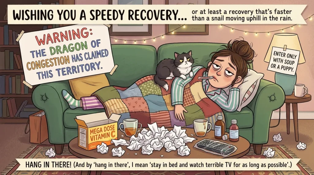 Funny Wishing You Feel Better Soon Wishes