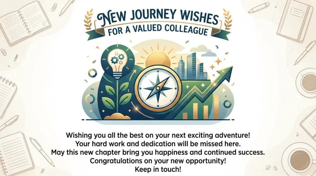 New Journey Wishes for a Colleague