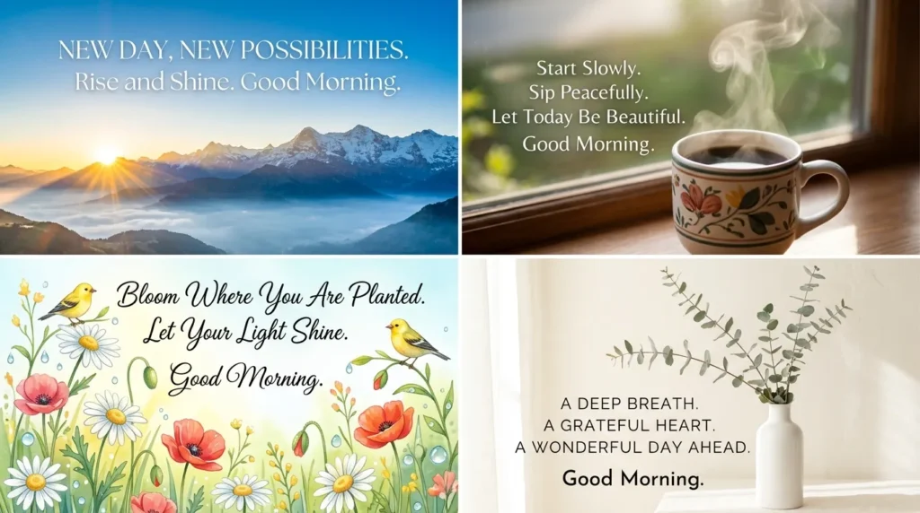 Positive Good Morning Wishes for Social Media