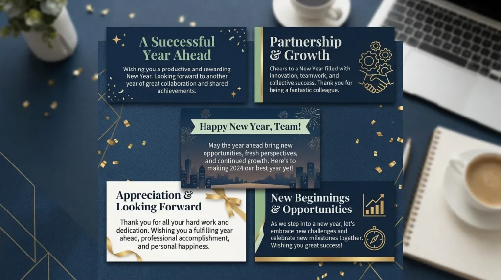 Professional Year-Ahead Messages for Colleagues
