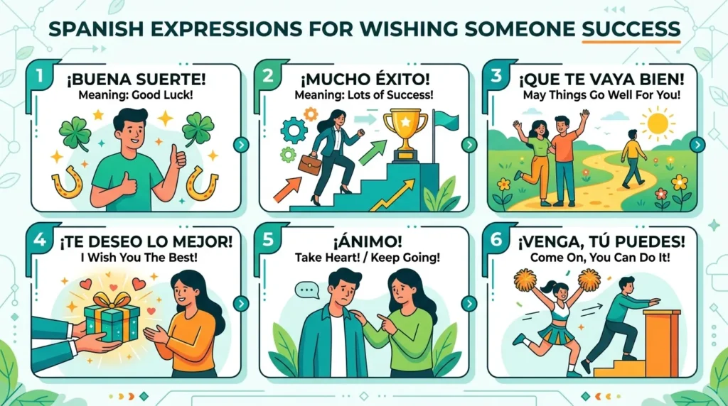 Spanish Expressions for Wishing Someone Success
