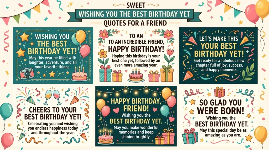 Sweet Wishing You the Best Birthday Yet Quotes for a Friend