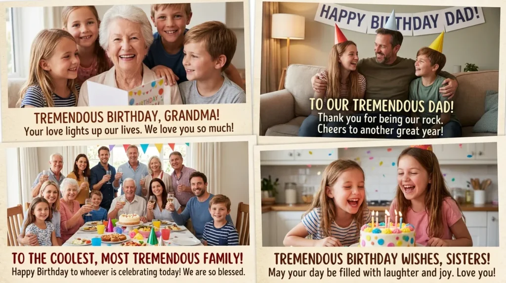 Tremendous Birthday Messages for Family