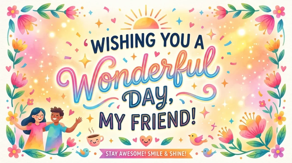 Wishing You a Wonderful Day Quotes for a Friend