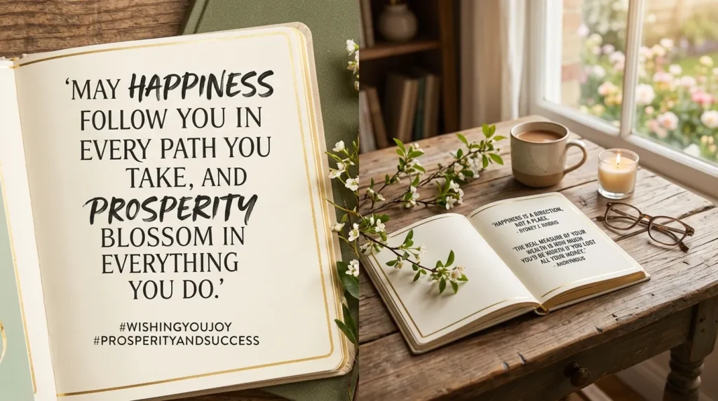 Wishing You Happiness and Prosperity Quotes for Social Media