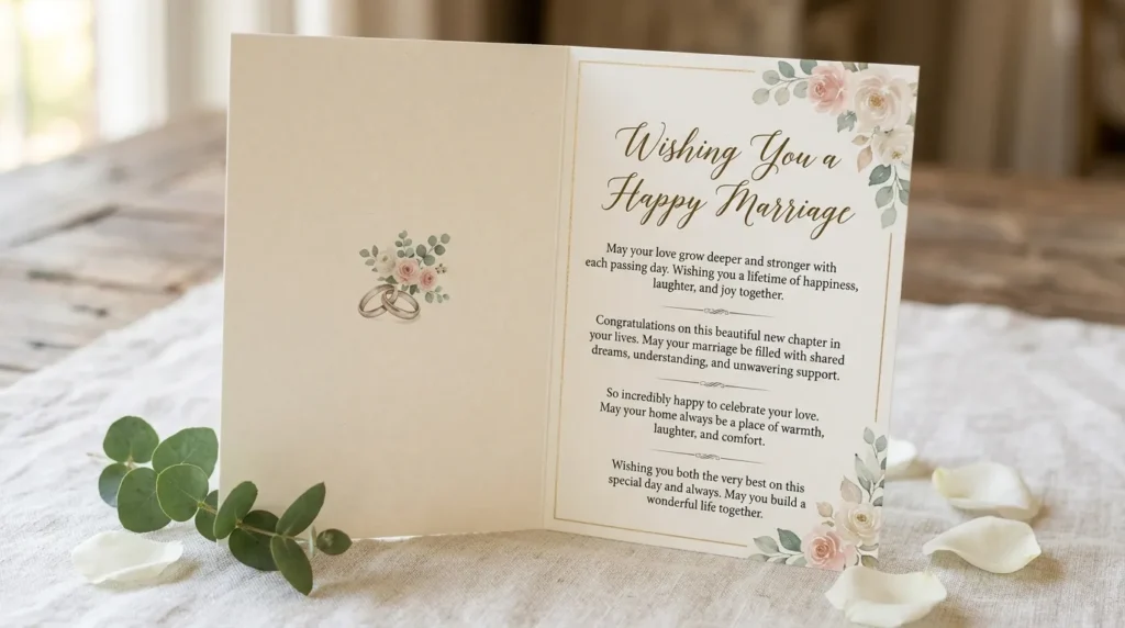 Heartfelt Wishing You a Happy Marriage Messages