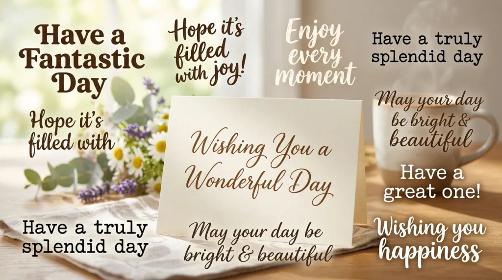 Wishing You a Wonderful Day Synonyms