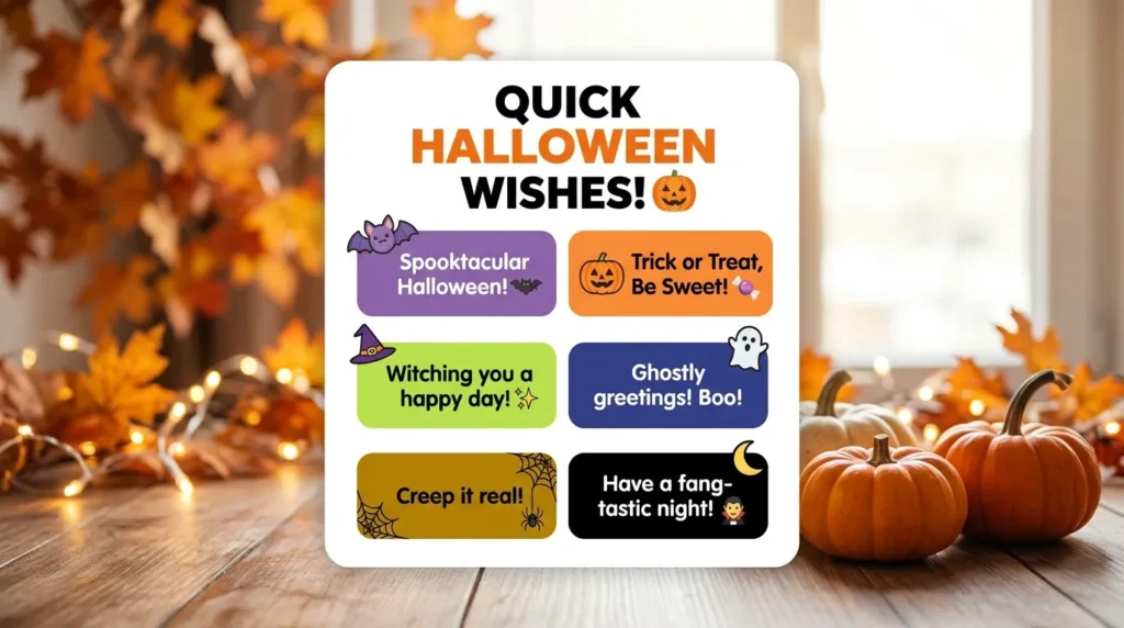 Short Halloween Wishes for Quick Messages