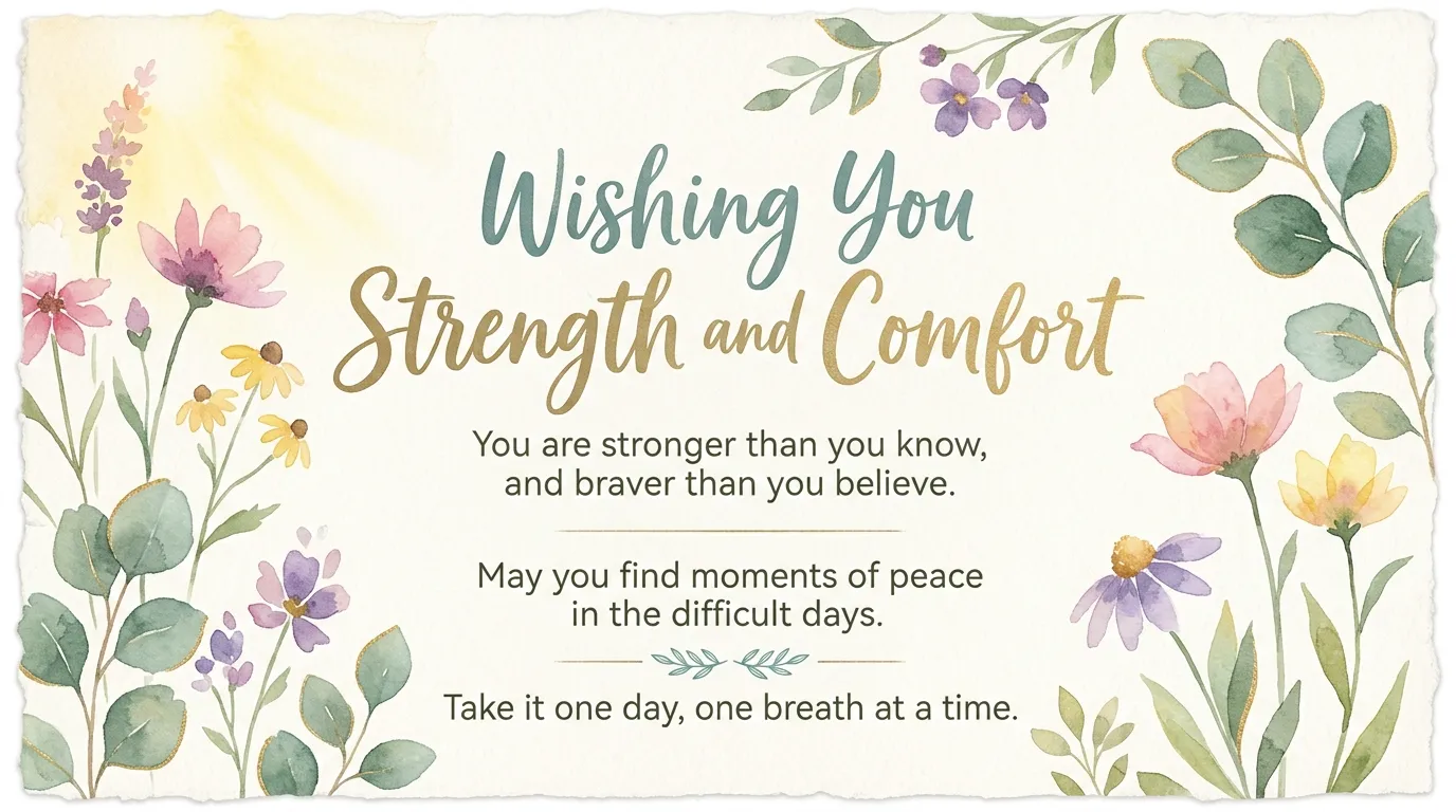 Wishing You Strength and Comfort Quotes